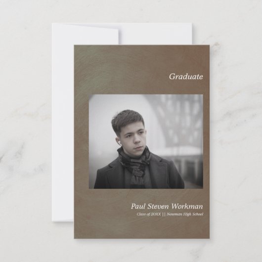 Simple Graduation Announcement Custom Photo (Voorkant)