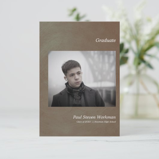Simple Graduation Announcement Custom Photo (Staand voorkant)