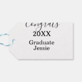 Simple graduation congratulations minimal add clas cadeaulabel (Achterkant Horizontaal)