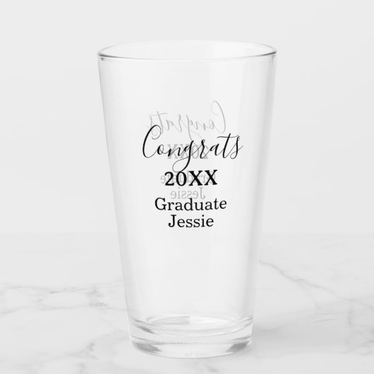 Simple graduation congratulations minimal add clas glas (Voorkant)