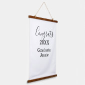 Simple graduation congratulations minimal add clas hangend wandkleed (Gebogen)