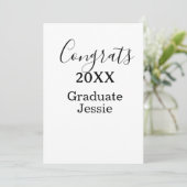 Simple graduation congratulations minimal add clas kaart (Staand voorkant)