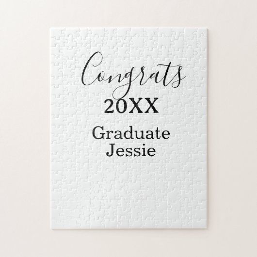 Simple graduation congratulations minimal add clas legpuzzel (Verticaal)