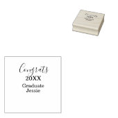 Simple graduation congratulations minimal add clas rubberstempel (Gestempeld)