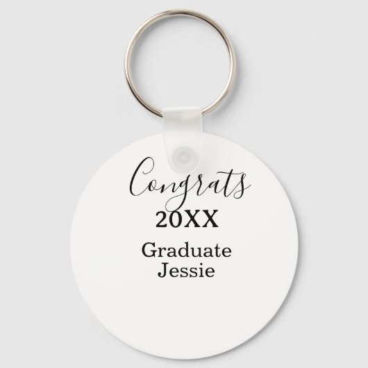 Simple graduation congratulations minimal add clas sleutelhanger (Voorkant)