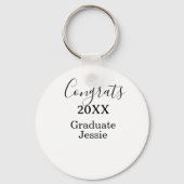 Simple graduation congratulations minimal add clas sleutelhanger (Achterkant)