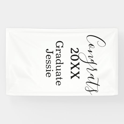 Simple graduation congratulations minimal add clas spandoek (Horizontaal)