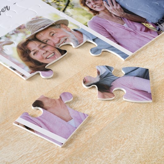 Simple Grandma Photo Collage Legpuzzel (Zijkant)