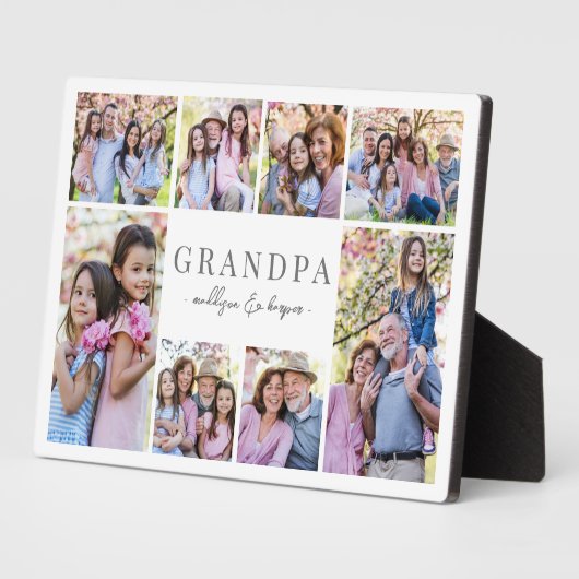 Simple Grandpa Photo Collage Fotoplaat (Zijkant)
