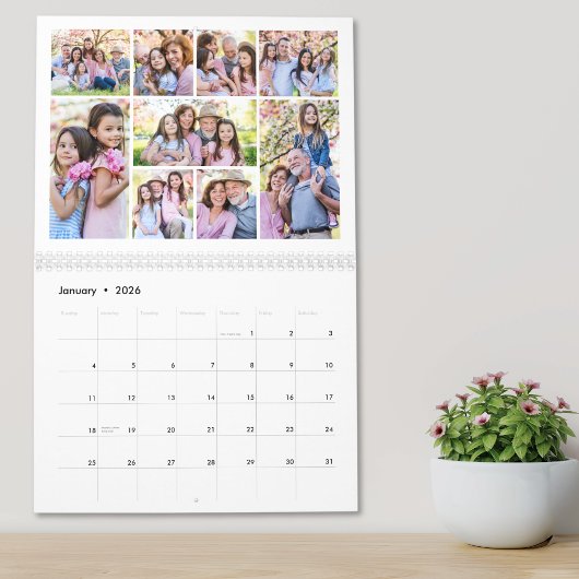 Simple Grandparents Photo Collage Kalender