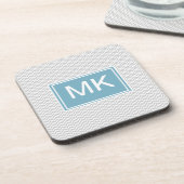 Simple Gray ZigZag Bier Onderzetter (Linkerzijde)