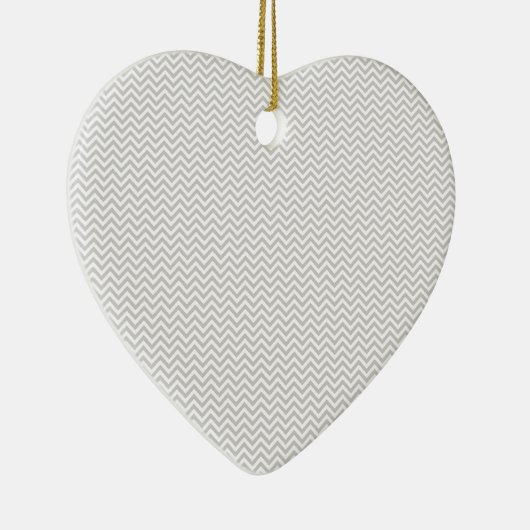 Simple Gray ZigZag Keramisch Ornament (Rechts)