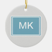 Simple Gray ZigZag Keramisch Ornament (Voorkant)
