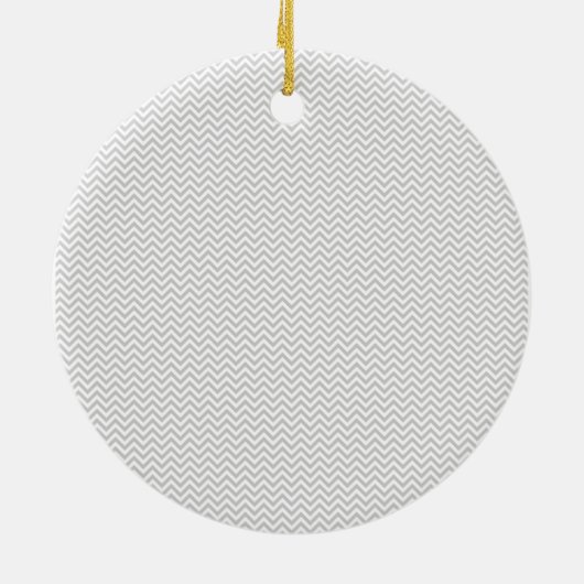 Simple Gray ZigZag Keramisch Ornament (Achterkant)