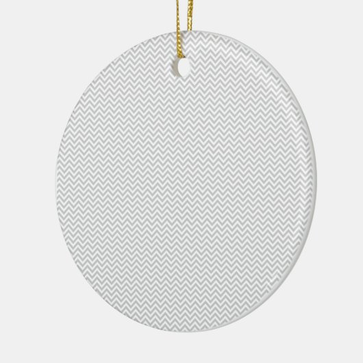 Simple Gray ZigZag Keramisch Ornament (Links)