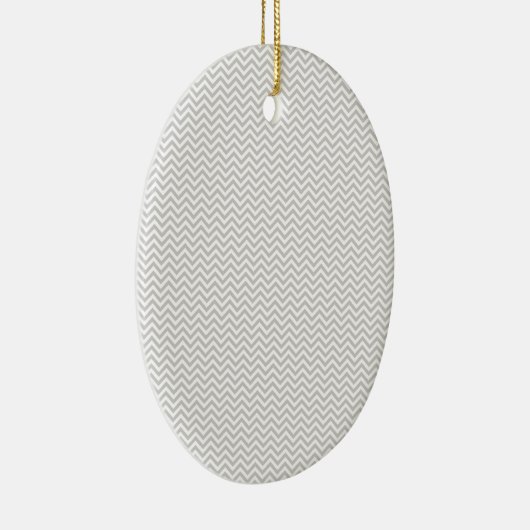 Simple Gray ZigZag Keramisch Ornament (Rechts)