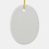 Simple Gray ZigZag Keramisch Ornament (Voorkant)