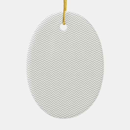 Simple Gray ZigZag Keramisch Ornament (Voorkant)