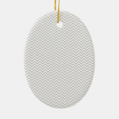 Simple Gray ZigZag Keramisch Ornament (Achterkant)