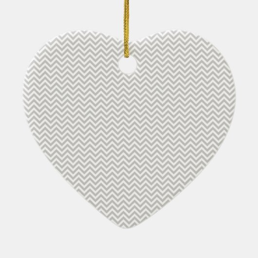 Simple Gray ZigZag Keramisch Ornament (Achterkant)