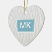 Simple Gray ZigZag Keramisch Ornament (Links)