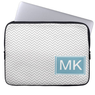 Simple Gray ZigZag Laptop Sleeve