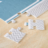 Simple Gray ZigZag Legpuzzel (Zijkant)