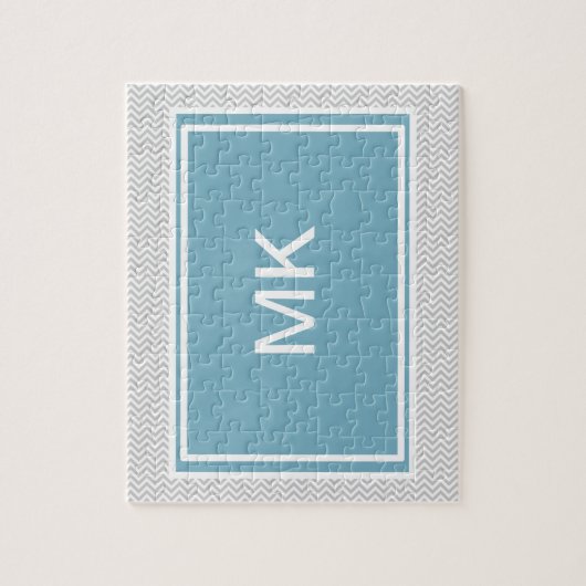 Simple Gray ZigZag Legpuzzel (Verticaal)