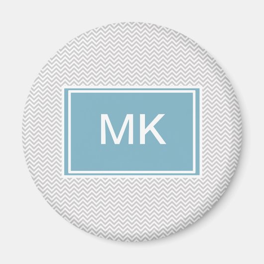 Simple Gray ZigZag Magneet (Voorkant)