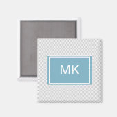 Simple Gray ZigZag Magneet (Voorkant / Achterkant)