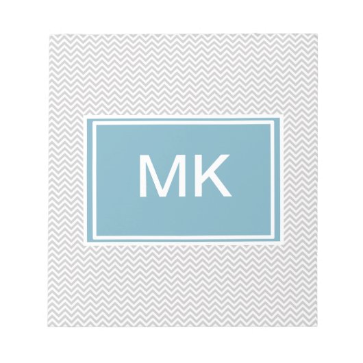 Simple Gray ZigZag Notitieblok (Voorkant)