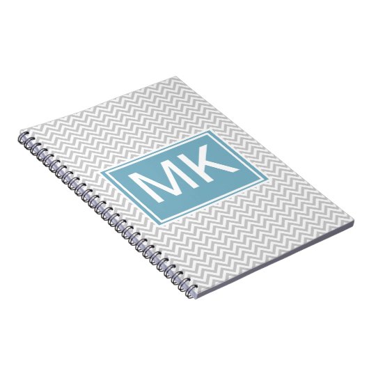 Simple Gray ZigZag Notitieboek (Rechterzijde)