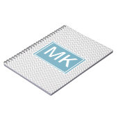 Simple Gray ZigZag Notitieboek (Linkerzijde)