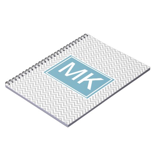 Simple Gray ZigZag Notitieboek (Linkerzijde)