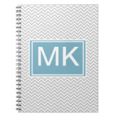 Simple Gray ZigZag Notitieboek (Voorkant)