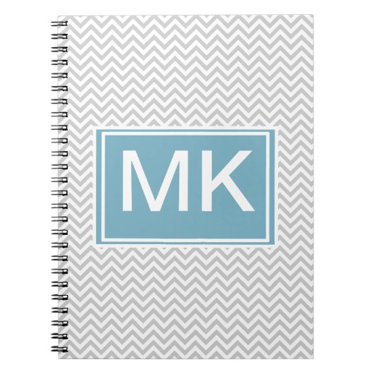 Simple Gray ZigZag Notitieboek (Voorkant)