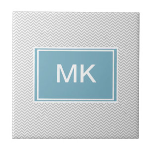 Simple Gray ZigZag Tegeltje