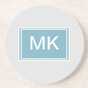 Simple Gray ZigZag Zandsteen Onderzetter