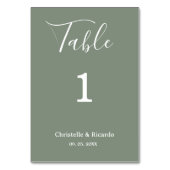 Simple gree sage bruiloft-kalligrafie kaart (Voorkant)