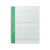 Simple Green 8.5x11 Tweecoloms Checklist Notitieblok (Linkerzijde)
