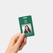 Simple Green aangepast logo personeelsfoto ID Badge (Handheld)