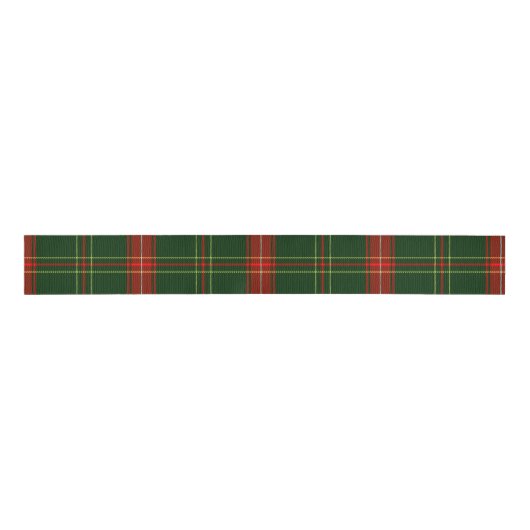 Simple Green and Red Plaid Christmas Holiday Grosgrain Lint (Voorkant)