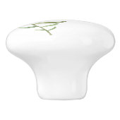Simple Green Botanical Fern Keramische Knop (Zijkant)