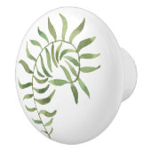 Simple Green Botanical Fern Keramische Knop (Rechts)