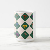 Simple green check with mushrooms koffiemok (Center)