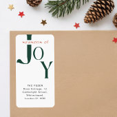 Simple Green Christmas Holiday Return Address Etiket