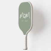 Simple Green Cute Heart Script Moeder Opgericht Es Pickleball Paddle (Links)