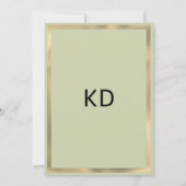 Simple green gold eucalyptus leaves Table Numbers Kaart (Achterkant)