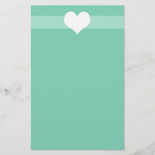 Simple Green Heart Briefpapier