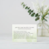 Simple Green Lash Extension Microblading Aftercare Visitekaartje (Staand voorkant)